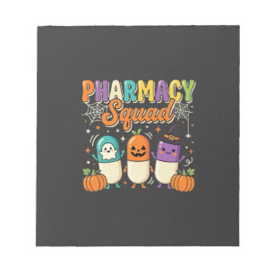 Apotheken-Team Halloween-Geister-Pillen-Design_1 Notizblock