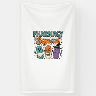 Apotheken-Team Halloween Vintage-Vector-Shirt-Desi Banner