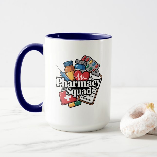 "Apotheken-Team". Tasse (Mit Donut)