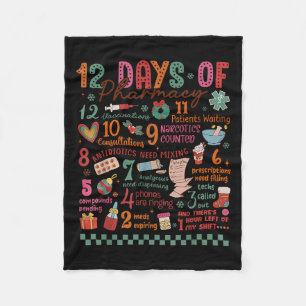 Apotheken-Weihnachts-Shirt - 12 Tage Apotheken-Tec Fleecedecke