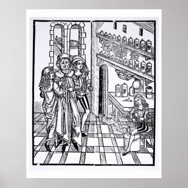Apothekengeschäft, im Pub "Das Buch der Cirugia" Poster (Vorne)