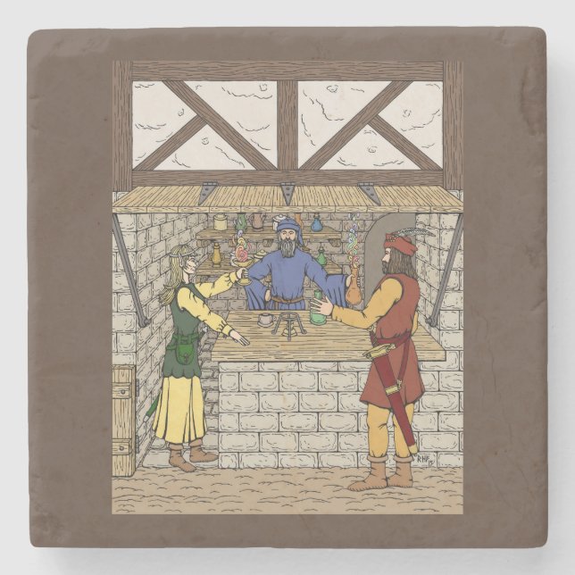 Apothekenladen Steinuntersetzer (Vorderseite)