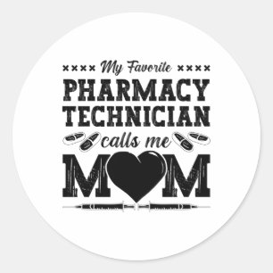 Apothekentechniker nennt mich Mom Apotheker Gesche Runder Aufkleber