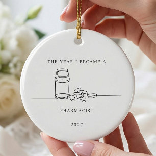 Apotheker-Abschluss-Weihnachtsbaumschmuck Keramik Ornament