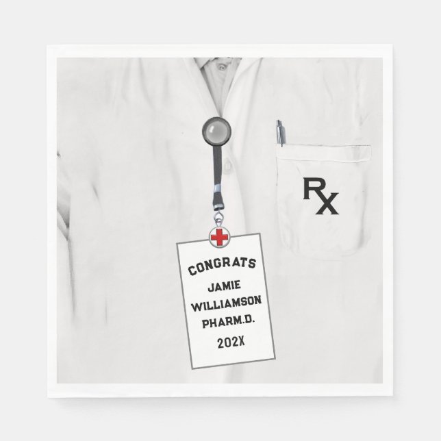Apotheker Apothekenschulabschluss Serviette (Vorderseite)