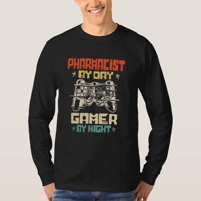 Apotheker bei Day Gamer by Night Video Game 3 T-Shirt (Vorderseite)