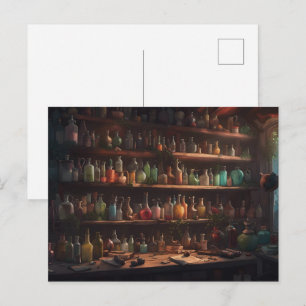 Apotheker der Zauberer   Digitale Kunst Postkarte