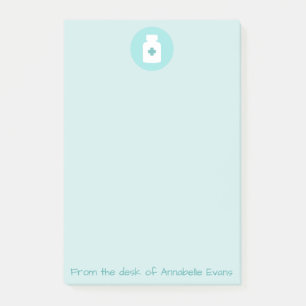 Apotheker Flasche Arzneimittel Post-it Klebezettel