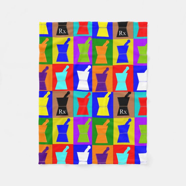 Apotheker-Fleece-Decken-Pop-Kunst-Entwurf Fleecedecke (Vorderseite)