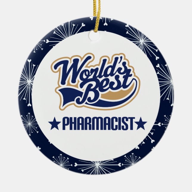 Apotheker-Geschenk-Verzierung Keramik Ornament (Vorne)