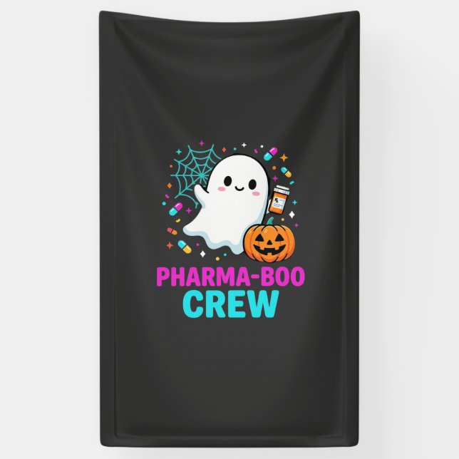 Apotheker Halloween Pharma-Boo Crew Geist Design_ Banner (Vertikal)
