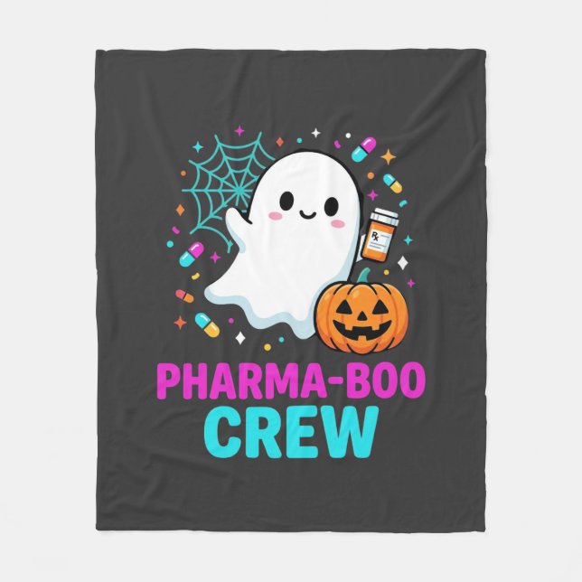 Apotheker Halloween Pharma-Boo Crew Geist Design_ Fleecedecke (Vorderseite)