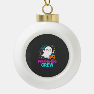 Apotheker Halloween Pharma-Boo-Crew Geist Design_ Keramik Kugel-Ornament