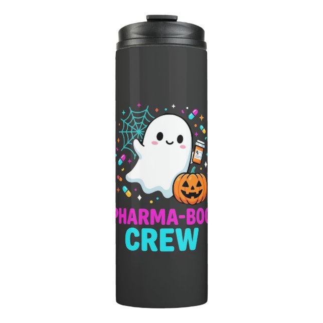 Apotheker Halloween Pharma-Boo Crew Geist Design_ Thermosbecher (Vorderseite)