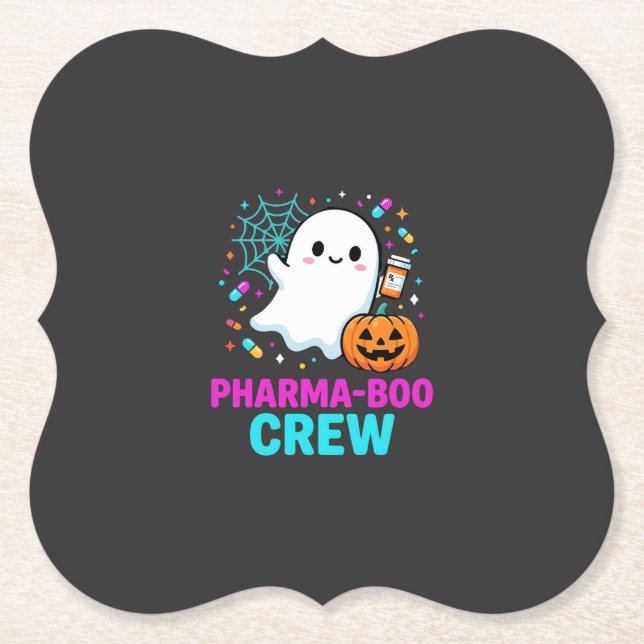 Apotheker Halloween Pharma-Boo Crew Geist Design_ Untersetzer (Vorderseite)