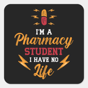 Apotheker Ich bin Pharmacy Student Tech Technician Quadratischer Aufkleber