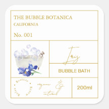 Apotheker-Iris-Schaumbad-Label