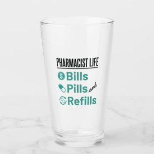 Apotheker Life Bills Pillen und Nachfüllungen Glas