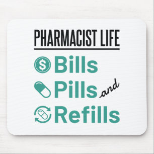 Apotheker Life Bills Pillen und Nachfüllungen Mousepad