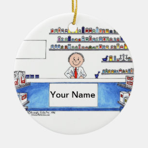 Apotheker - Mann Keramik Ornament