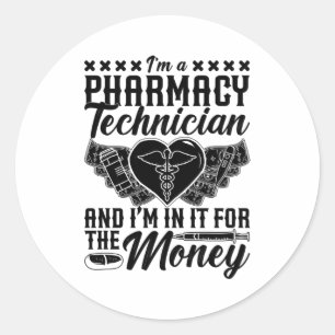 Apotheker Medizin Tech Ich bin ein Apothekenmitarb Runder Aufkleber