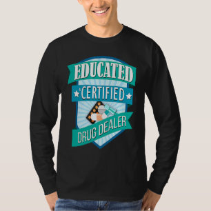 Apotheker mit Hochschulabschluss und zertifizierte T-Shirt