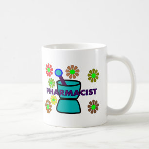 "Apotheker-" Retro Blumen-T - Shirts u. Geschenke Tasse