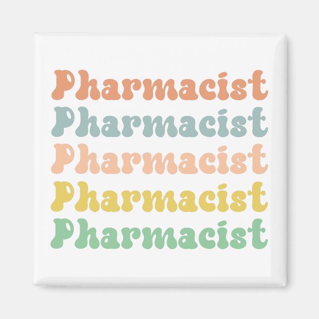 Apotheker Retro Groovy Pharmacy Magnet (Vorne)