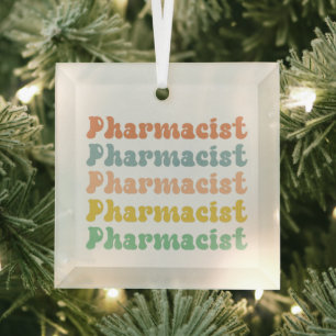Apotheker Retro Groovy Pharmacy Ornament Aus Glas