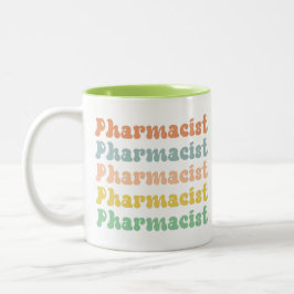 Apotheker Retro Groovy Pharmacy Zweifarbige Tasse
