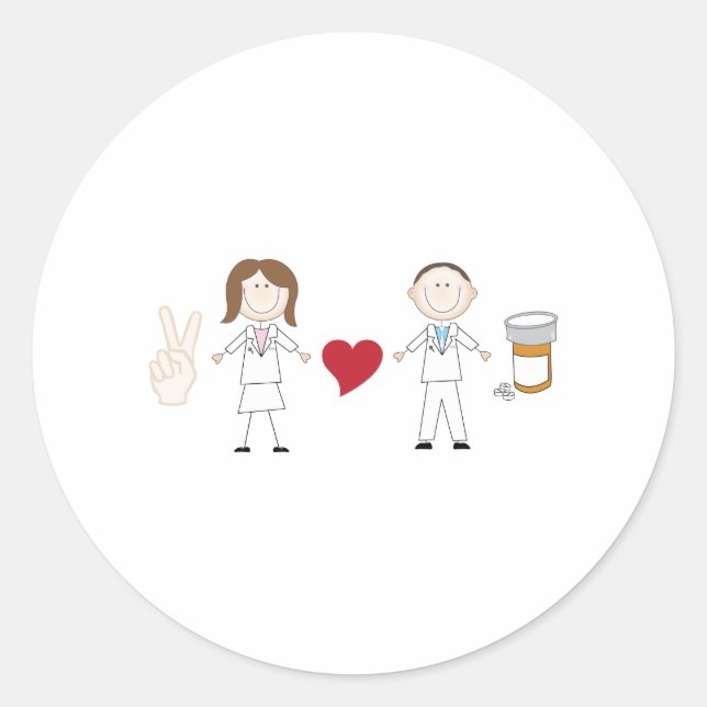 Apotheker Runder Aufkleber (Vorderseite)