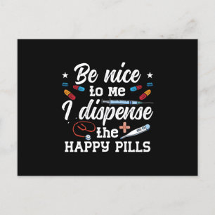 Apotheker sind nett zu mir Tech Pharmacy Techniker Postkarte
