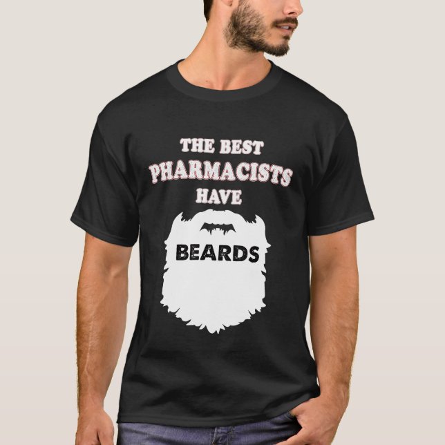 Apotheker spendet Bärte Mustaches für Männer Pharm T-Shirt (Vorderseite)
