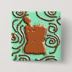 APOTHEKER Stampfe-u. Mörser-Entwurfs-Geschenke Button