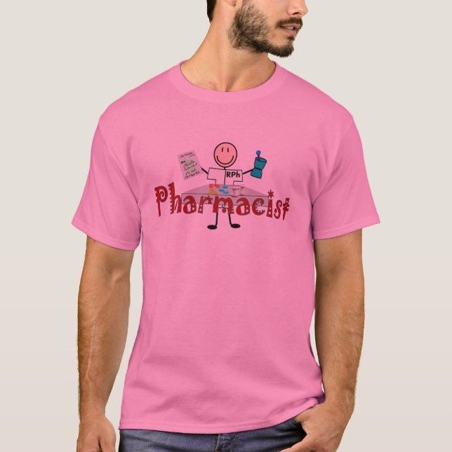 Apotheker-Stock-Person--Geschenke T-Shirt (Vorderseite)