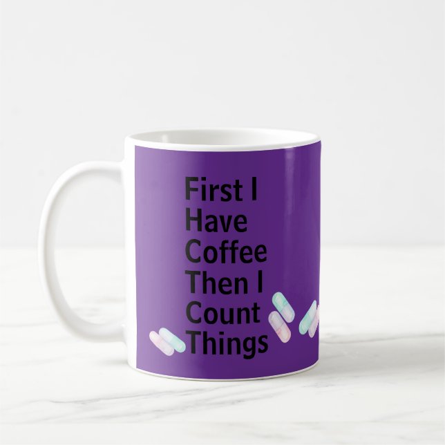 Apotheker Tech ich Kaffee Ich zähle Dinge Tasse (Links)