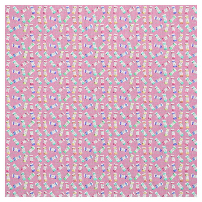 Apotheker Verschreibung Flaschen Rosa Stoff (Muster)