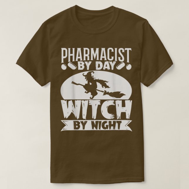 Apotheker von Day Hexe von Night Hallowee T-Shirt (Design vorne)