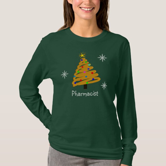 Apotheker-Weihnachtsbaum-Shirts T-Shirt (Vorderseite)