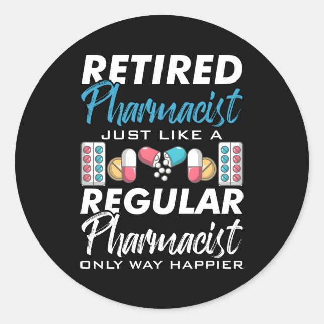 Apotheker wie eine regelmäßige Apotheke Runder Aufkleber (Vorderseite)
