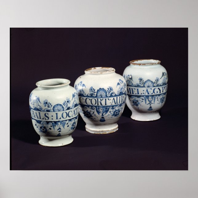 Apothekerdrogengläser, c.1740 poster (Vorne)