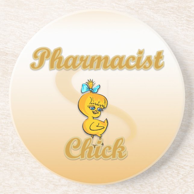 Apothekerin Chick Getränkeuntersetzer (Vorne)