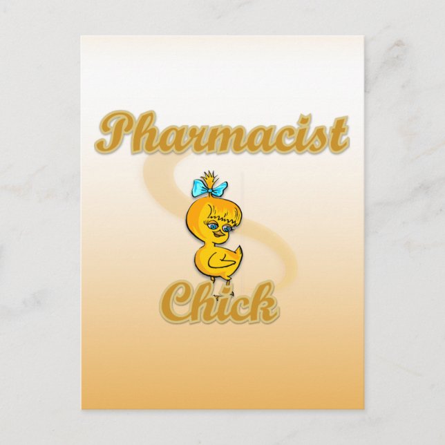 Apothekerin Chick Postkarte (Vorderseite)