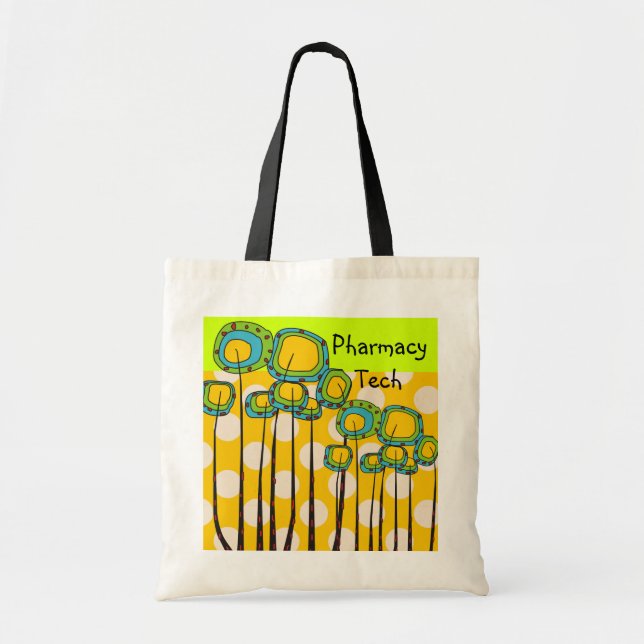 Apotheketech-Taschen-wunderliche Blumen Tragetasche (Vorne)