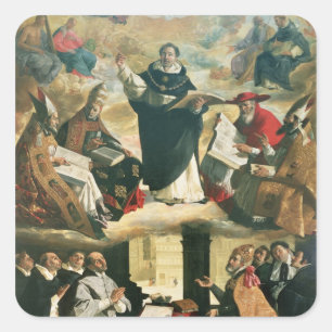 Apotheose von St. Thomas Aquinas, 1631 Quadratischer Aufkleber
