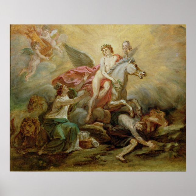 Apotheose von Voltaire, 1778 Poster (Vorne)