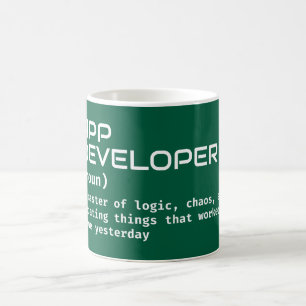 App Developer Coffee Definition - Spaß-Tasse Kaffeetasse
