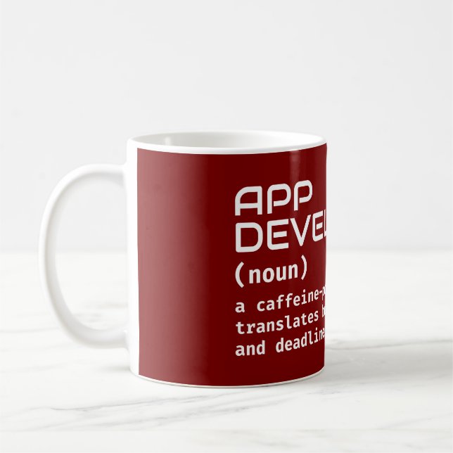 App Developer Coffee Tasse - Definition-Spaß (Links)