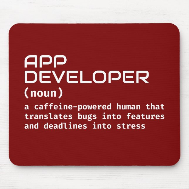 App Developer Job Definitions-Geschenk Mousepad (Vorne)