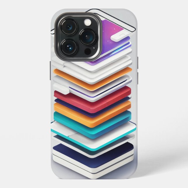 "App Stack: iPhone-Hülle mit Kunst der mobilen App iPhone Hülle (Hinten)